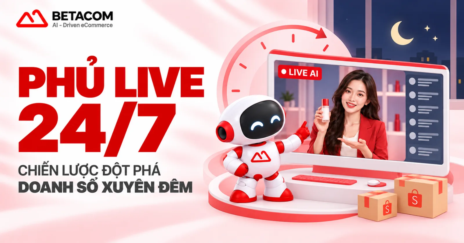 Phủ Live 24/7 Trên Shopee: Đột Phá Doanh Số Xuyên Đêm